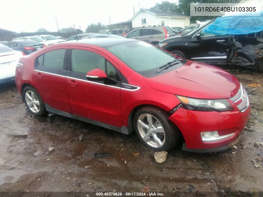 2011 Chevrolet Volt VIN: 1G1RD6E40BU103305 Lot: 40378626