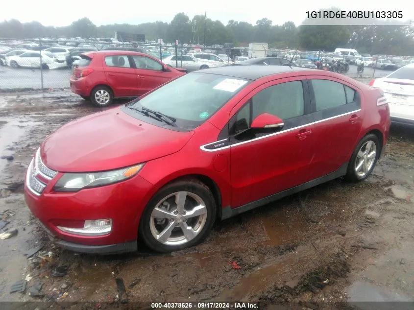 2011 Chevrolet Volt VIN: 1G1RD6E40BU103305 Lot: 40378626