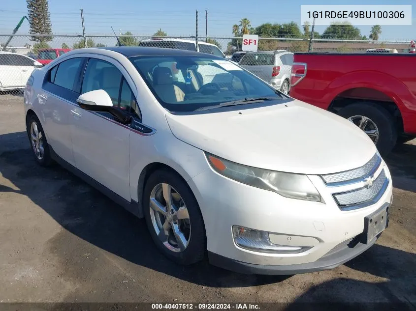 2011 Chevrolet Volt VIN: 1G1RD6E49BU100306 Lot: 40407512