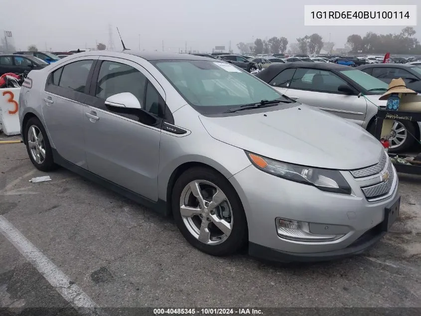 2011 Chevrolet Volt VIN: 1G1RD6E40BU100114 Lot: 40485345