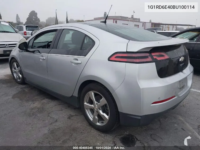 2011 Chevrolet Volt VIN: 1G1RD6E40BU100114 Lot: 40485345