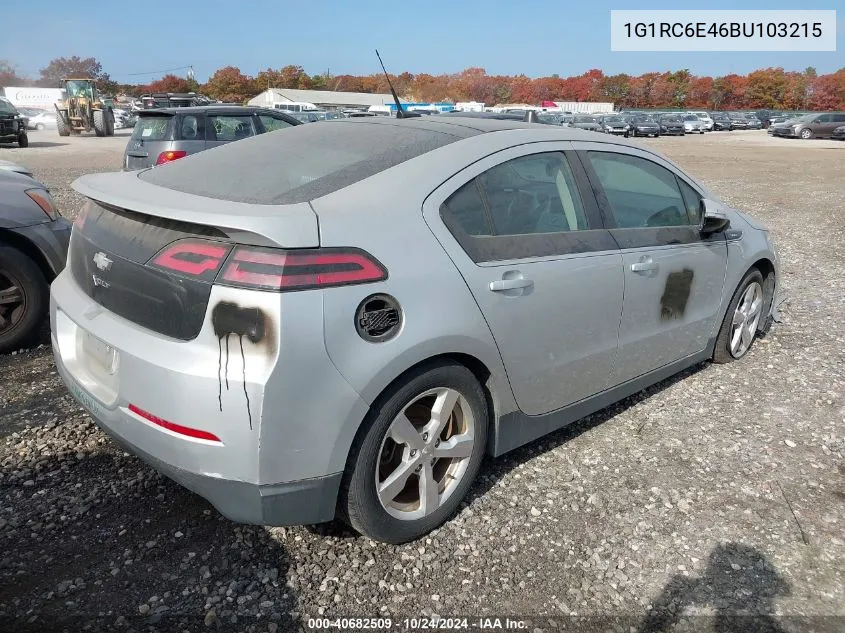 2011 Chevrolet Volt VIN: 1G1RC6E46BU103215 Lot: 40682509