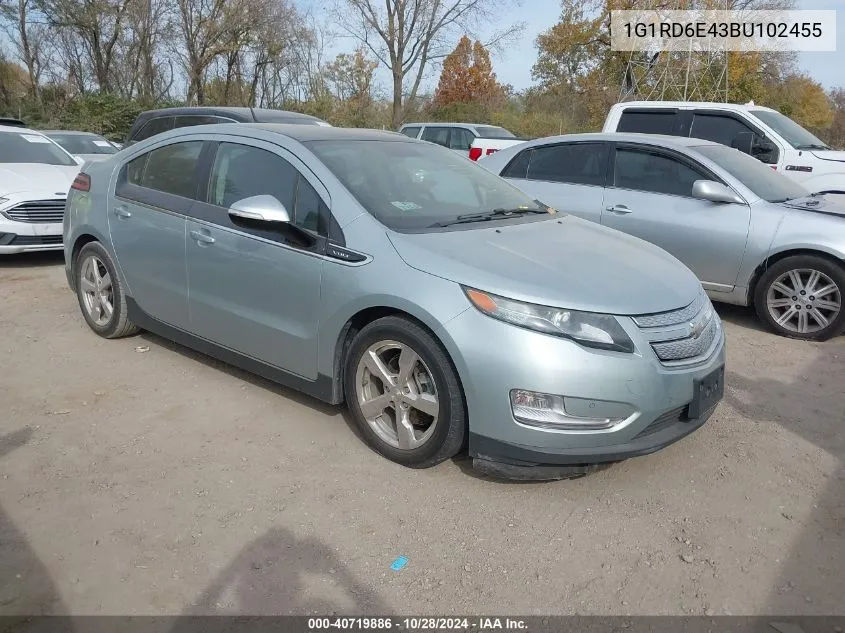 2011 Chevrolet Volt VIN: 1G1RD6E43BU102455 Lot: 40719886