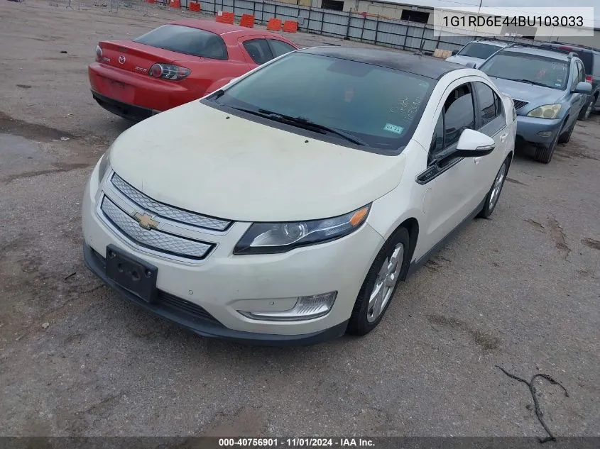 2011 Chevrolet Volt VIN: 1G1RD6E44BU103033 Lot: 40756901