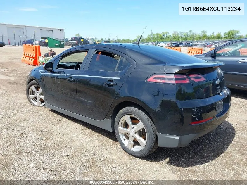 2012 Chevrolet Volt VIN: 1G1RB6E4XCU113234 Lot: 39349908