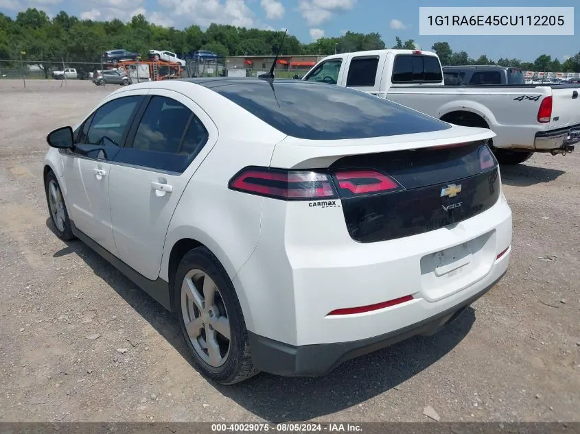 2012 Chevrolet Volt VIN: 1G1RA6E45CU112205 Lot: 40029075