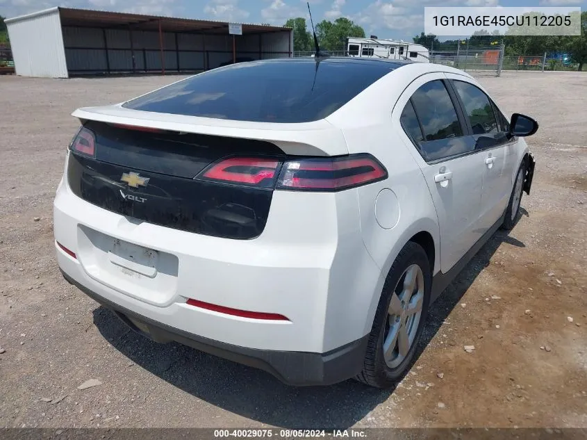 2012 Chevrolet Volt VIN: 1G1RA6E45CU112205 Lot: 40029075