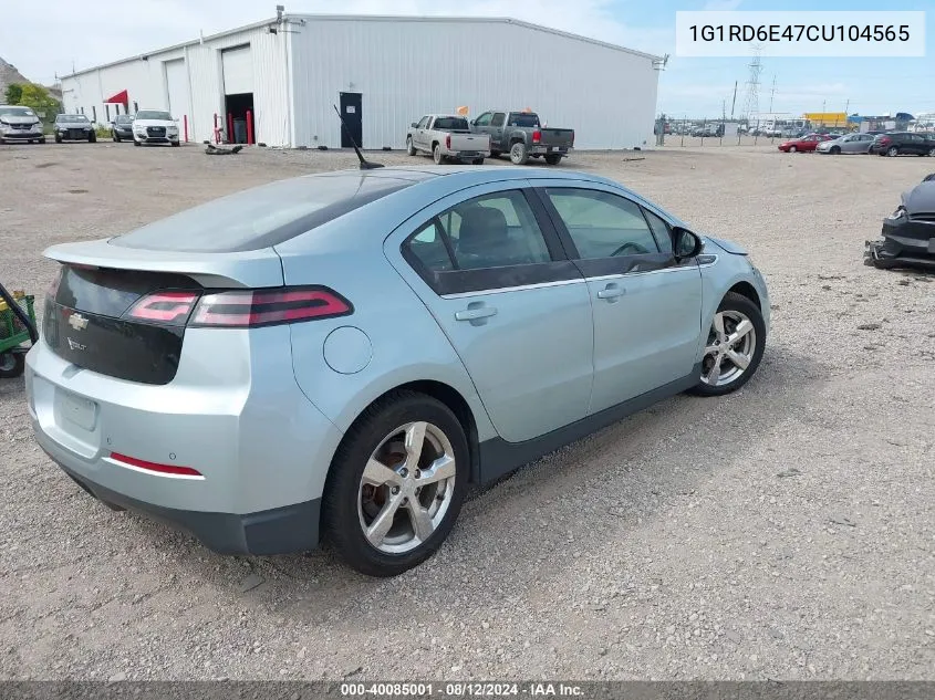 2012 Chevrolet Volt VIN: 1G1RD6E47CU104565 Lot: 40085001