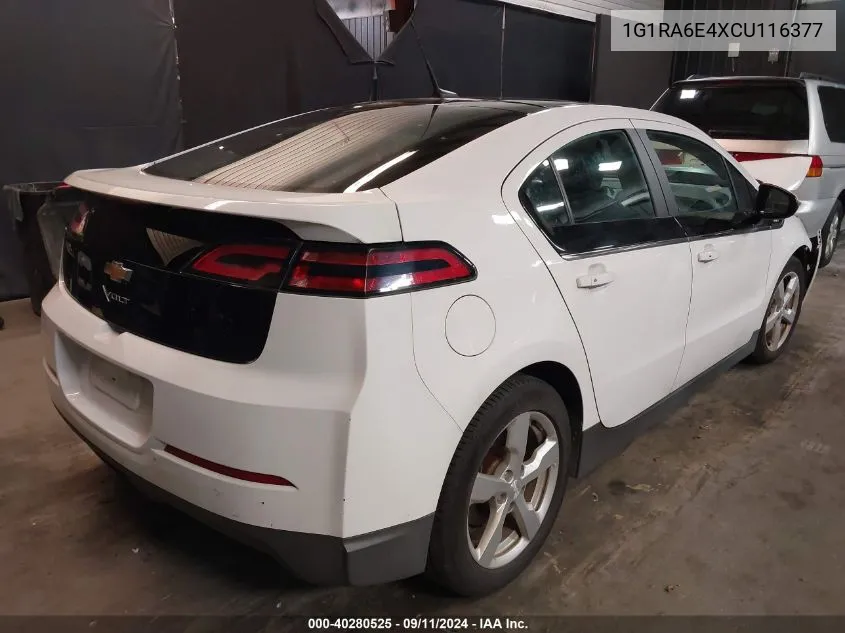 2012 Chevrolet Volt VIN: 1G1RA6E4XCU116377 Lot: 40280525