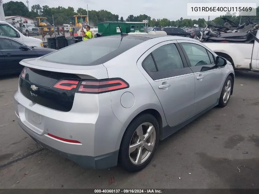 1G1RD6E40CU115469 2012 Chevrolet Volt