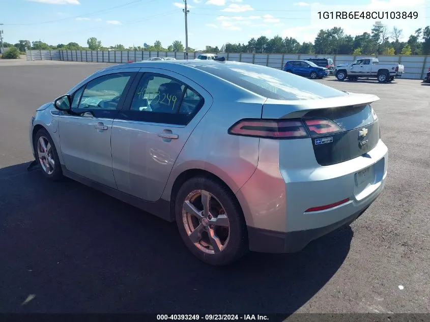 2012 Chevrolet Volt VIN: 1G1RB6E48CU103849 Lot: 40393249