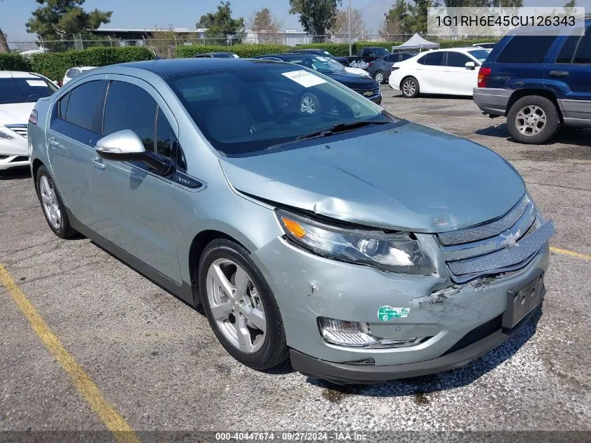 1G1RH6E45CU126343 2012 Chevrolet Volt