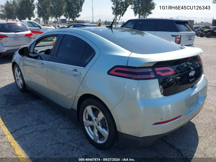 1G1RH6E45CU126343 2012 Chevrolet Volt