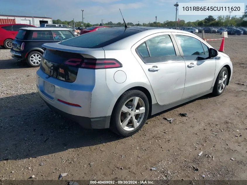 2012 Chevrolet Volt VIN: 1G1RB6E45CU111620 Lot: 40459092