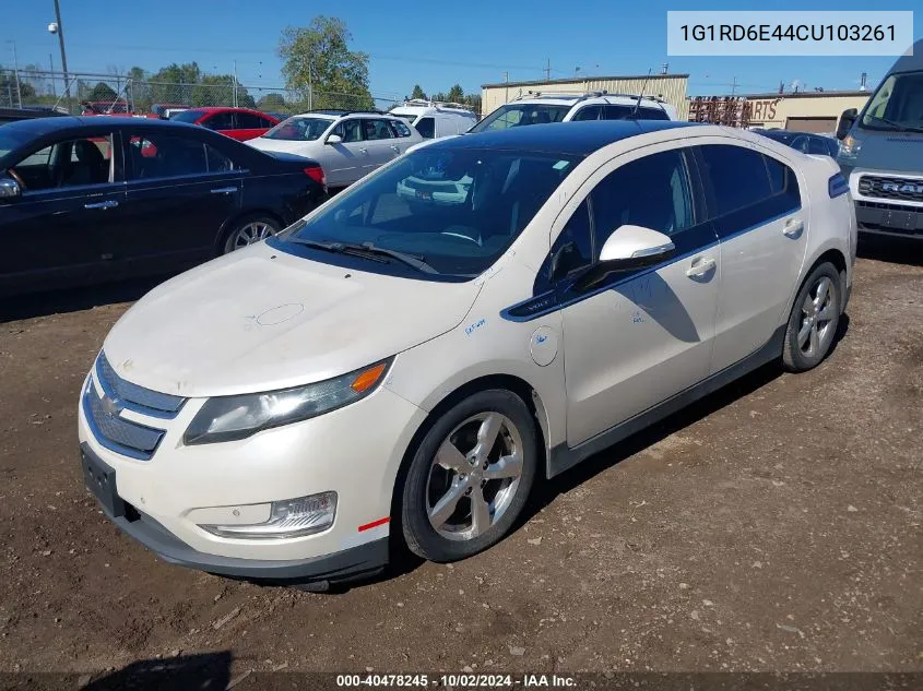 2012 Chevrolet Volt VIN: 1G1RD6E44CU103261 Lot: 40478245