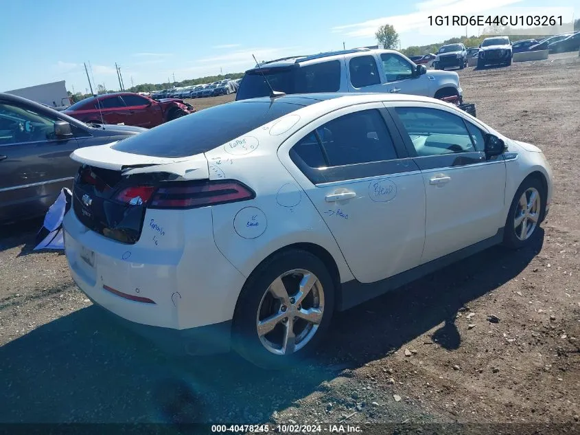 2012 Chevrolet Volt VIN: 1G1RD6E44CU103261 Lot: 40478245