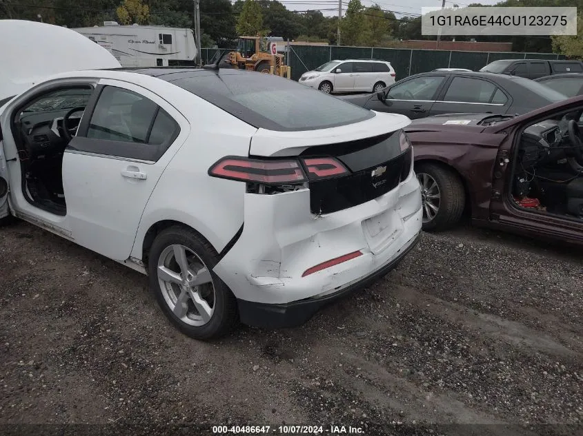 2012 Chevrolet Volt VIN: 1G1RA6E44CU123275 Lot: 40486647