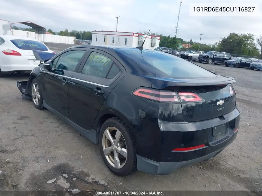 1G1RD6E45CU116827 2012 Chevrolet Volt