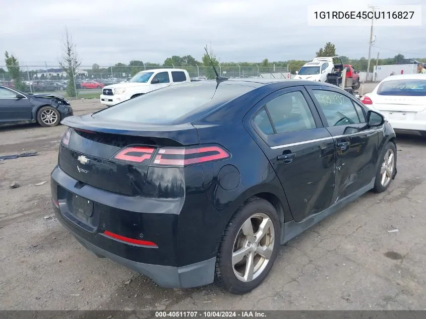 2012 Chevrolet Volt VIN: 1G1RD6E45CU116827 Lot: 40511707