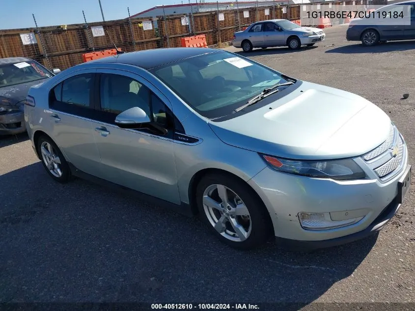 2012 Chevrolet Volt VIN: 1G1RB6E47CU119184 Lot: 40512610