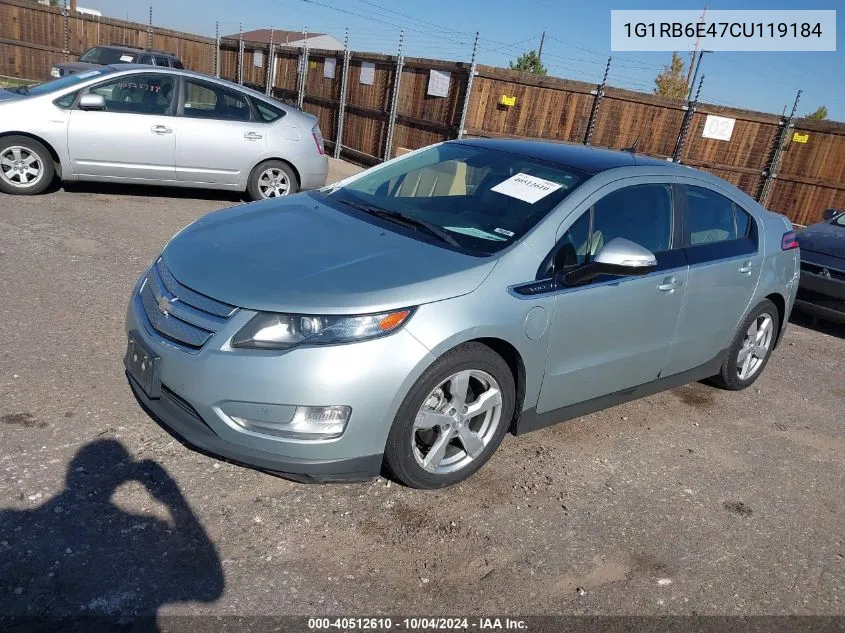 2012 Chevrolet Volt VIN: 1G1RB6E47CU119184 Lot: 40512610