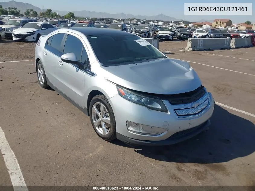 1G1RD6E43CU121461 2012 Chevrolet Volt