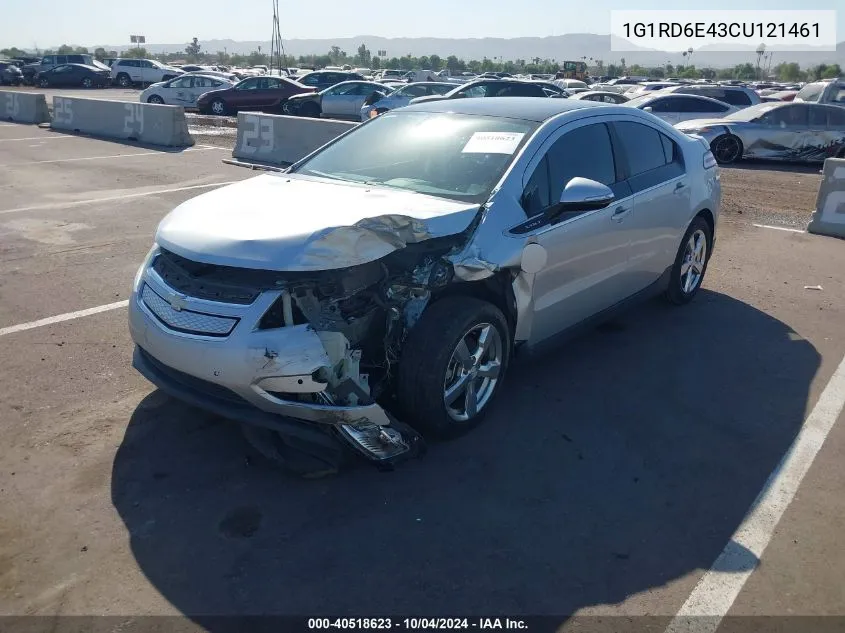 2012 Chevrolet Volt VIN: 1G1RD6E43CU121461 Lot: 40518623