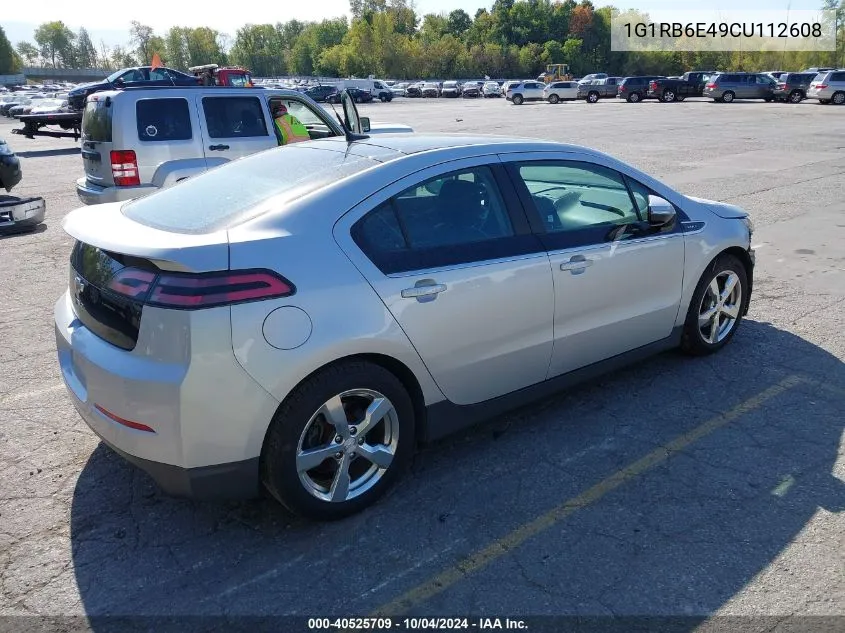 2012 Chevrolet Volt VIN: 1G1RB6E49CU112608 Lot: 40525709