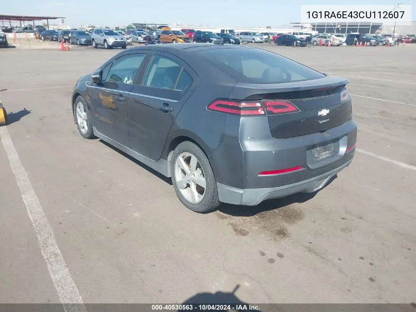 2012 Chevrolet Volt VIN: 1G1RA6E43CU112607 Lot: 40530563