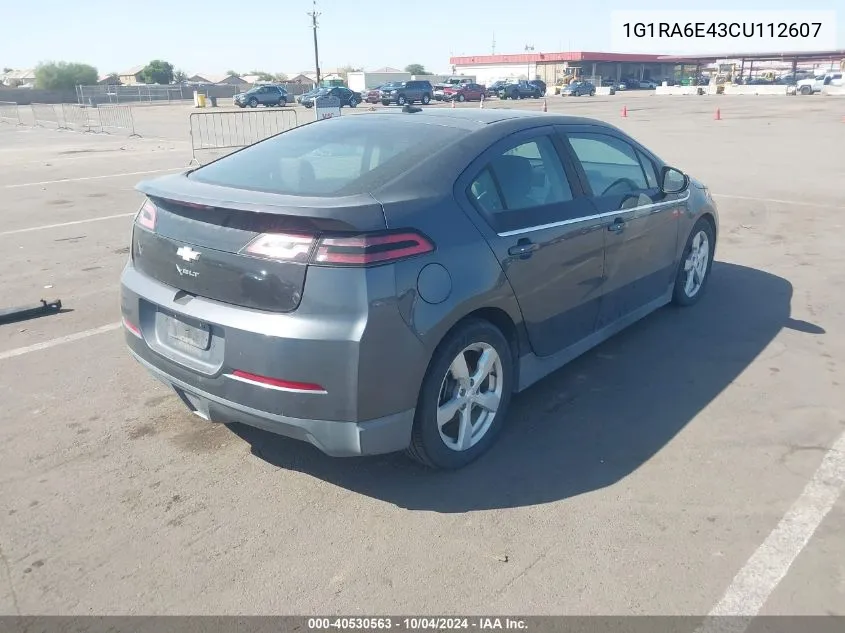 2012 Chevrolet Volt VIN: 1G1RA6E43CU112607 Lot: 40530563