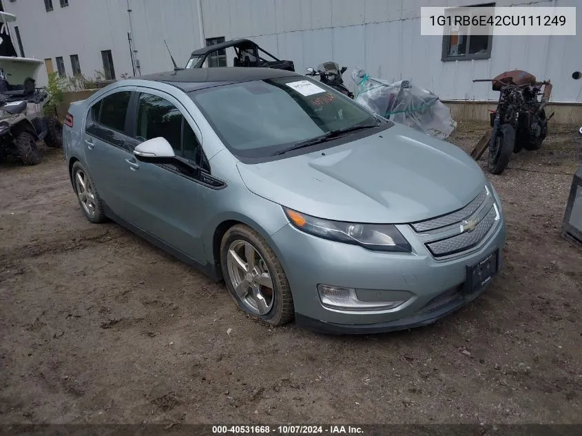 1G1RB6E42CU111249 2012 Chevrolet Volt