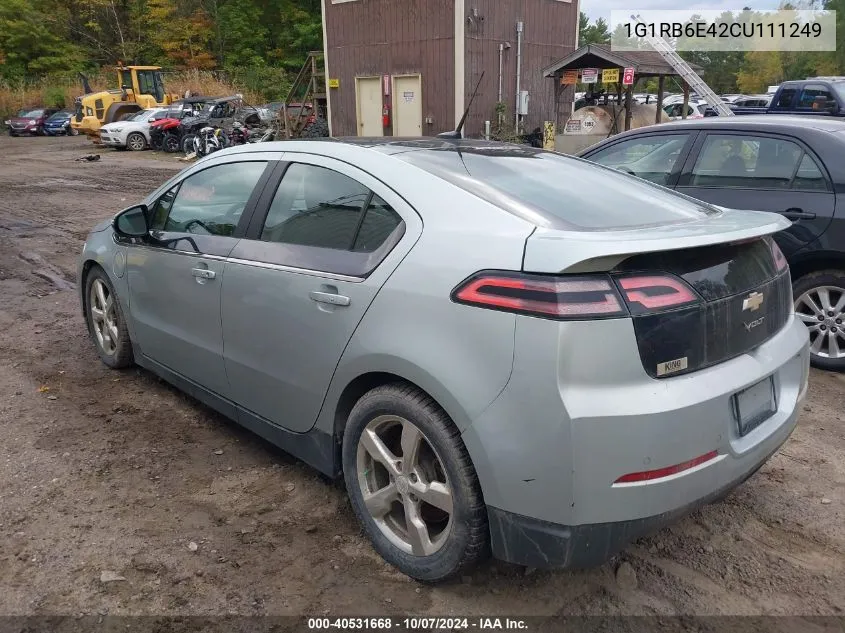 1G1RB6E42CU111249 2012 Chevrolet Volt