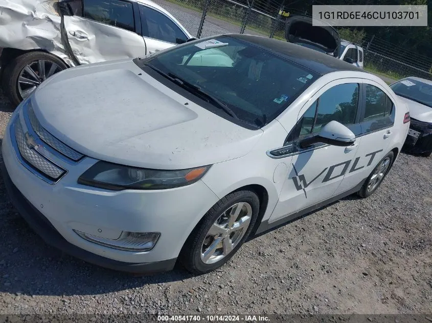 2012 Chevrolet Volt VIN: 1G1RD6E46CU103701 Lot: 40541740