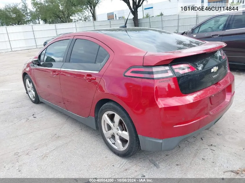 2012 Chevrolet Volt VIN: 1G1RD6E46CU114844 Lot: 40554200