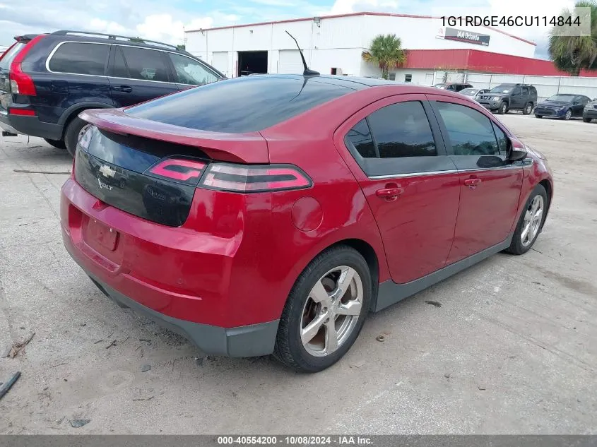 2012 Chevrolet Volt VIN: 1G1RD6E46CU114844 Lot: 40554200