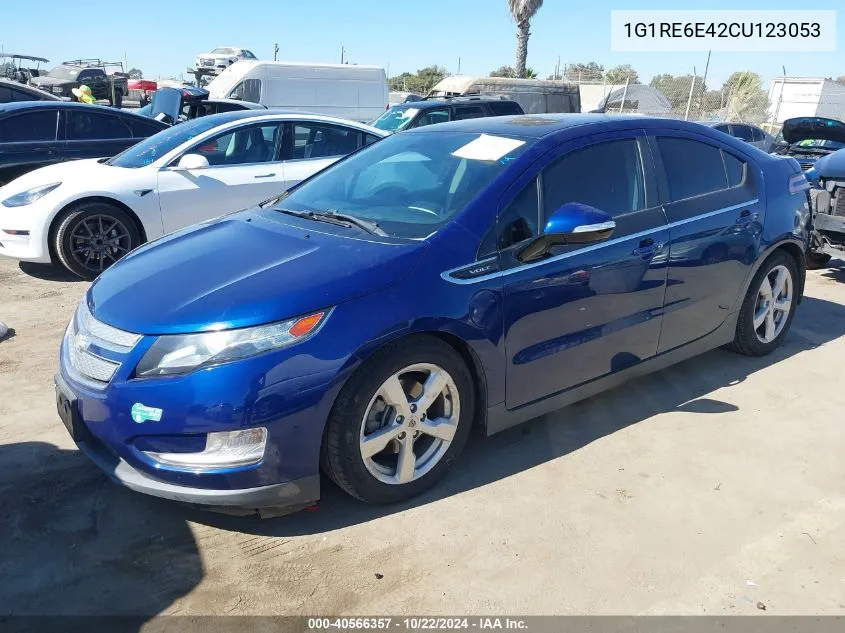 2012 Chevrolet Volt VIN: 1G1RE6E42CU123053 Lot: 40566357