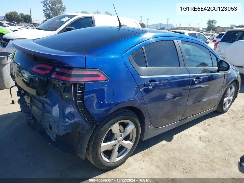 2012 Chevrolet Volt VIN: 1G1RE6E42CU123053 Lot: 40566357