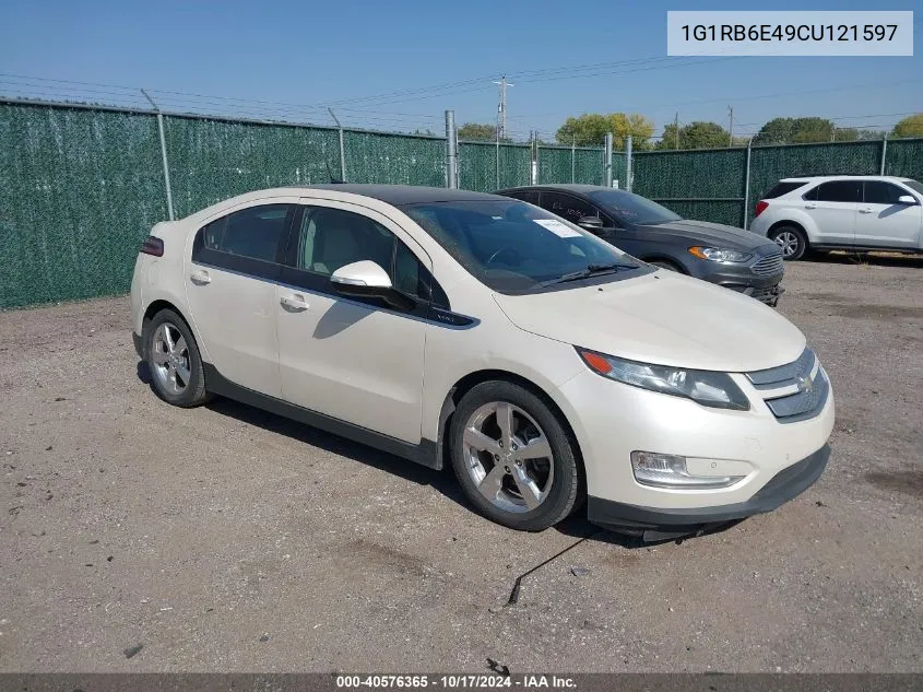 2012 Chevrolet Volt VIN: 1G1RB6E49CU121597 Lot: 40576365