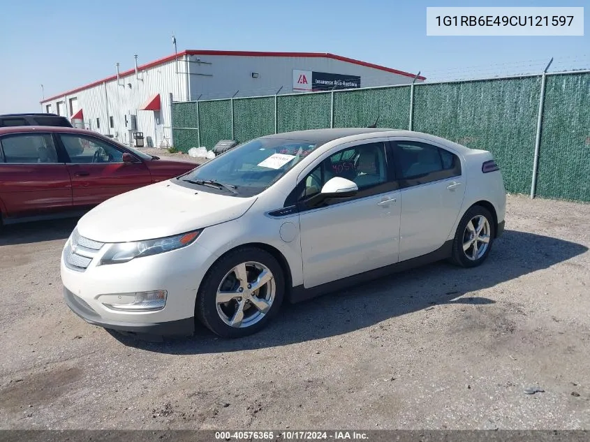 2012 Chevrolet Volt VIN: 1G1RB6E49CU121597 Lot: 40576365