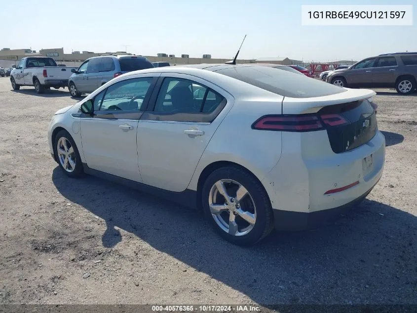 2012 Chevrolet Volt VIN: 1G1RB6E49CU121597 Lot: 40576365