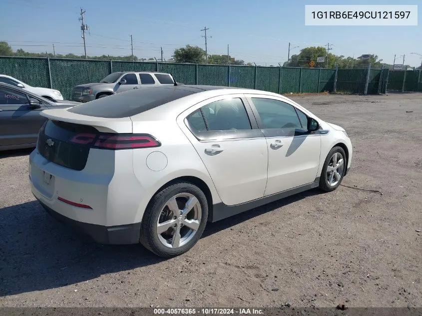 2012 Chevrolet Volt VIN: 1G1RB6E49CU121597 Lot: 40576365