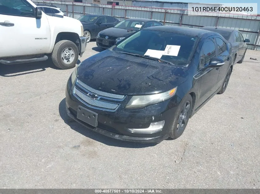 2012 Chevrolet Volt VIN: 1G1RD6E40CU120463 Lot: 40577501