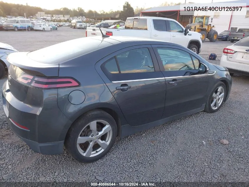 2012 Chevrolet Volt VIN: 1G1RA6E40CU126397 Lot: 40586544