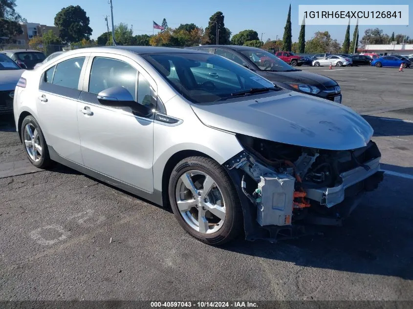 2012 Chevrolet Volt VIN: 1G1RH6E4XCU126841 Lot: 40597043