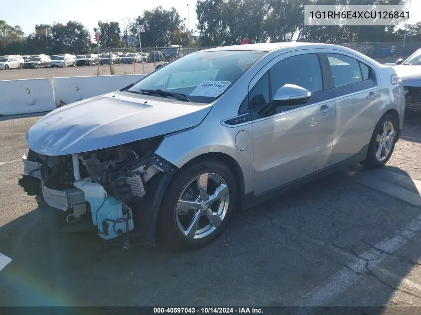 2012 Chevrolet Volt VIN: 1G1RH6E4XCU126841 Lot: 40597043