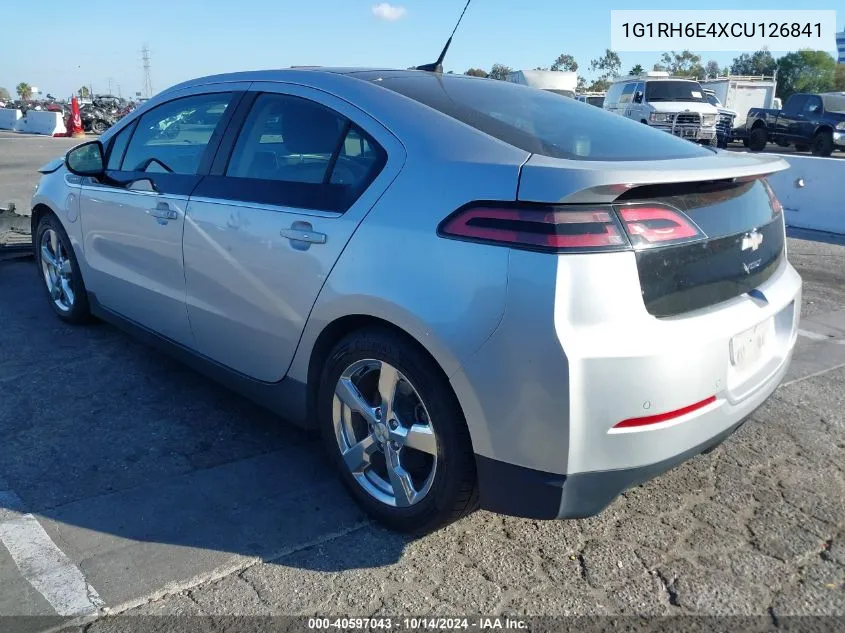 2012 Chevrolet Volt VIN: 1G1RH6E4XCU126841 Lot: 40597043