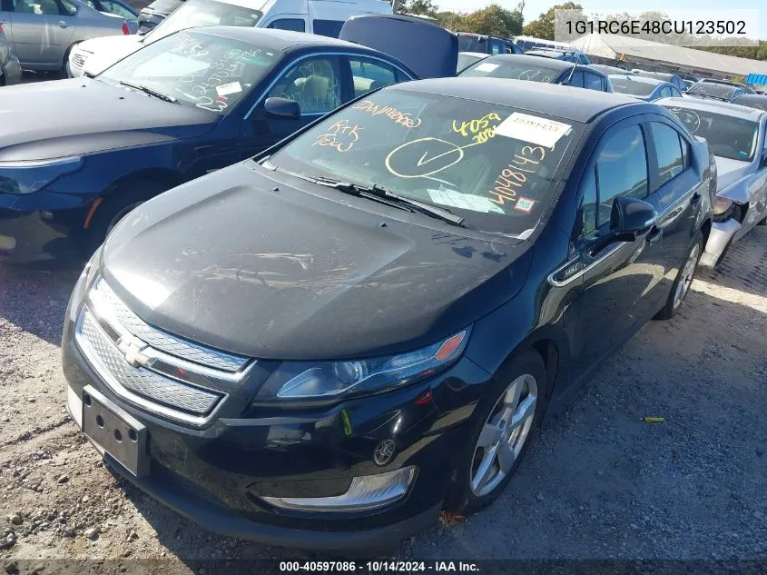 2012 Chevrolet Volt VIN: 1G1RC6E48CU123502 Lot: 40597086