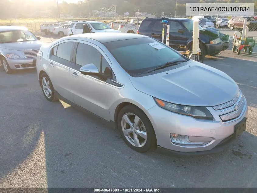 2012 Chevrolet Volt VIN: 1G1RA6E40CU107834 Lot: 40647803