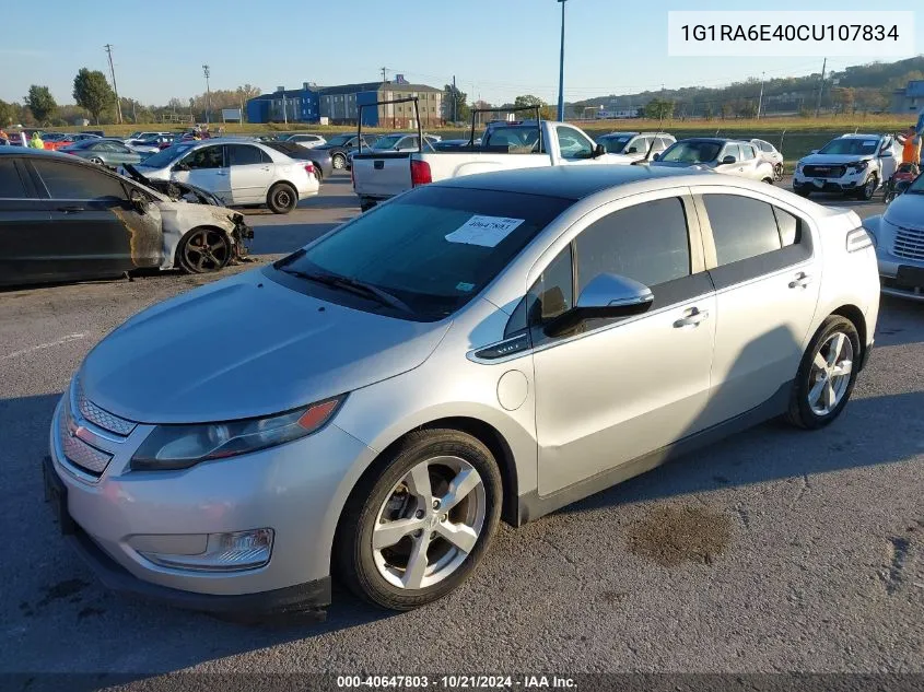 2012 Chevrolet Volt VIN: 1G1RA6E40CU107834 Lot: 40647803