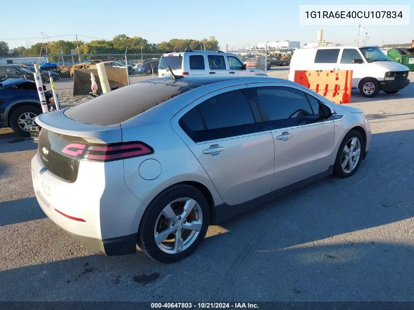 2012 Chevrolet Volt VIN: 1G1RA6E40CU107834 Lot: 40647803